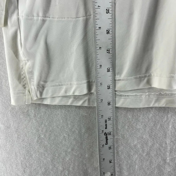 Lands' End Active Shirt Womens Sz S White Mock Neck 1/4 Zip Long Sleeve Pockets - Picture 4 of 15